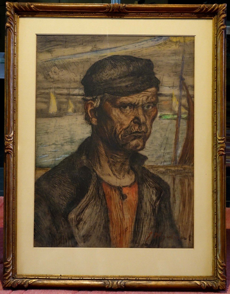 Emile Thysebaert 1925 - Full Period Expressionist Portrait -