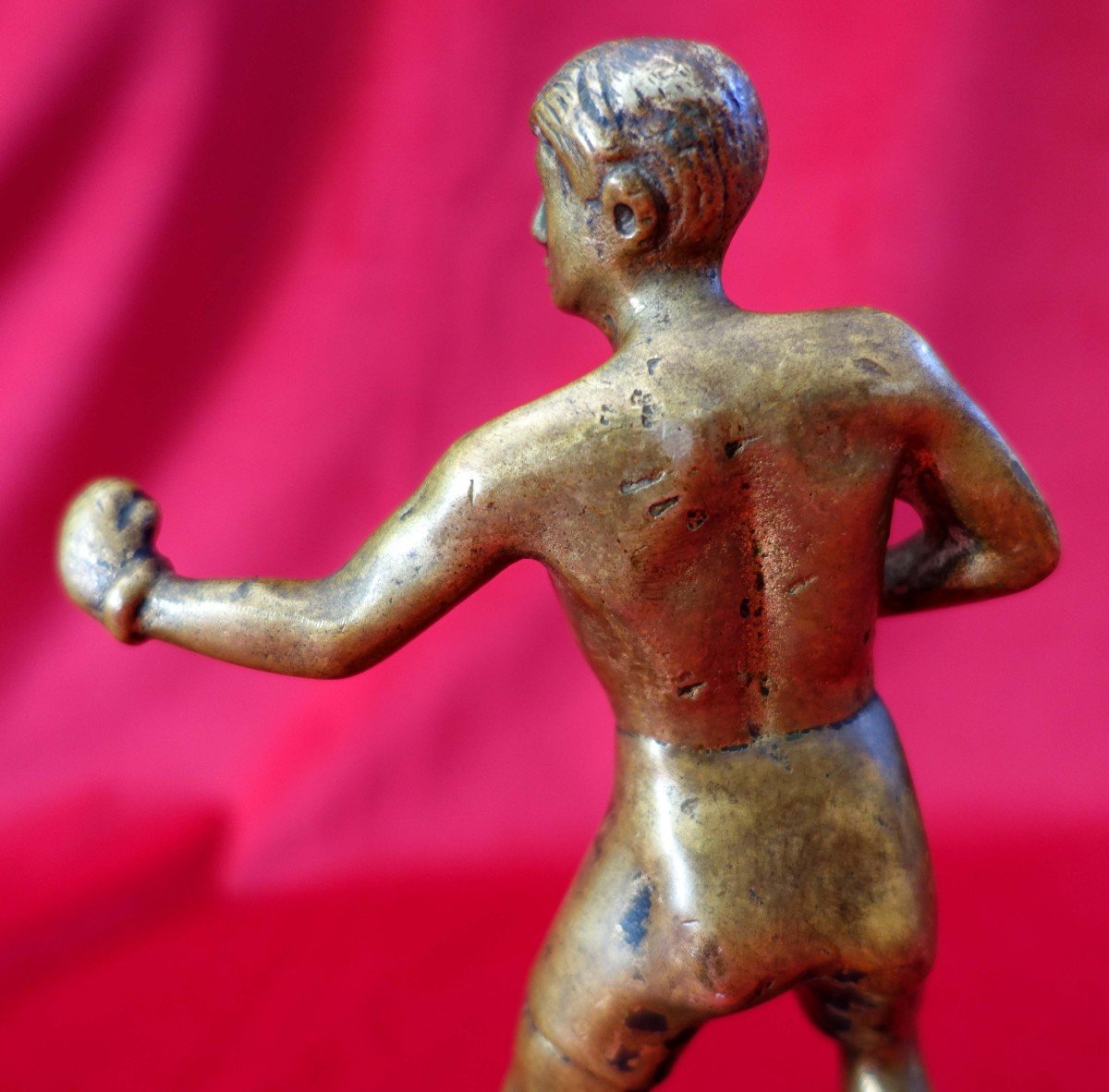 Le Boxeur - Vers 1900 - Petit Bronze Artisanal --photo-1