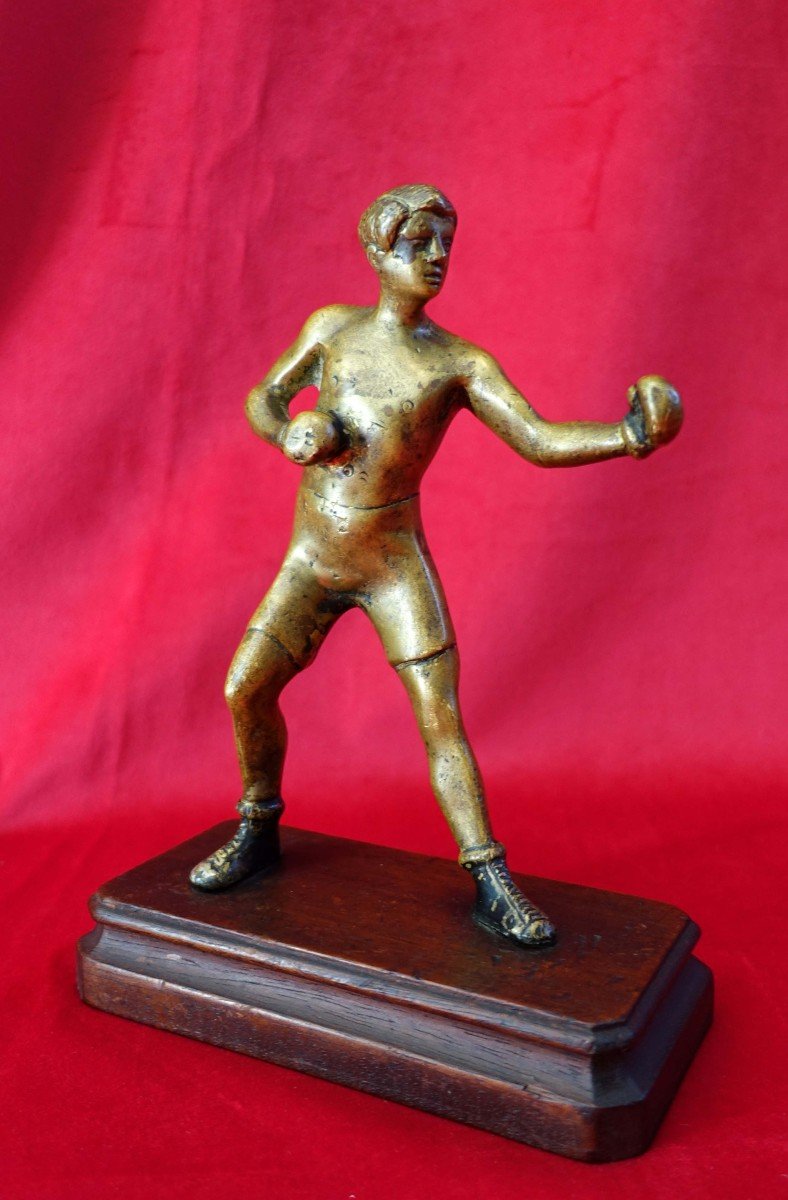 Le Boxeur - Vers 1900 - Petit Bronze Artisanal -