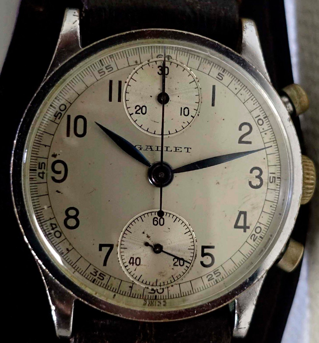  Gallet Multichron 1940 - Venus 170 - Rare!-photo-2