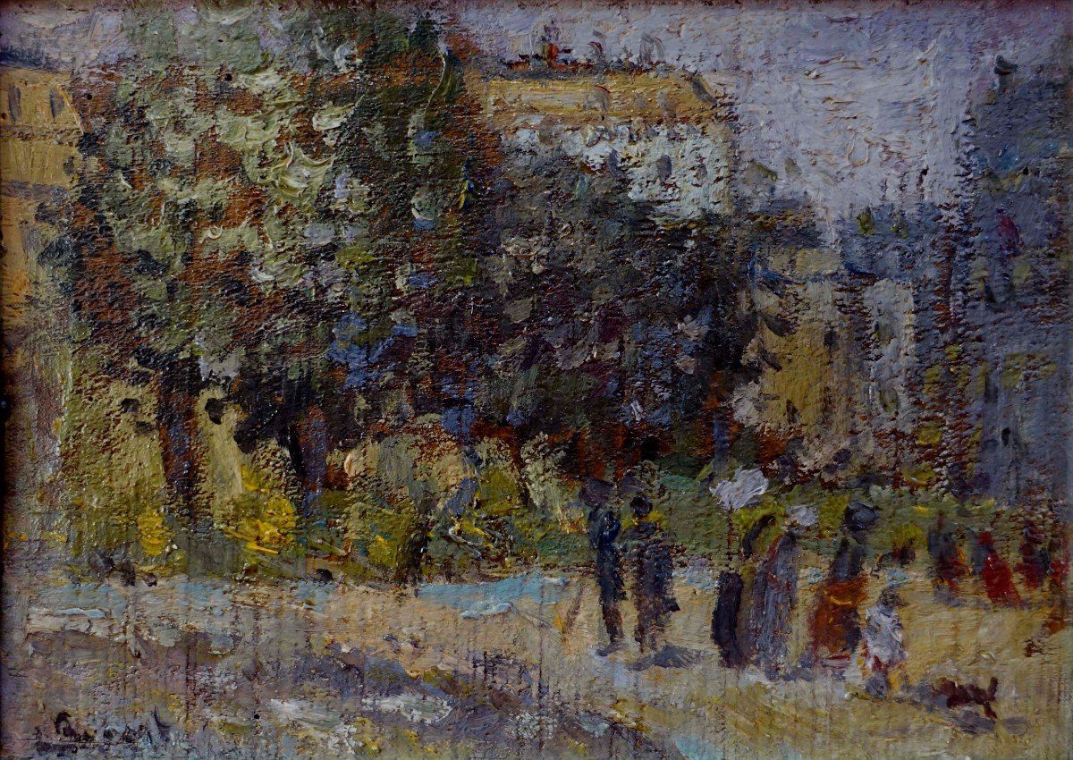 Paris Around 1900 - Signature To Decipher - Impressionist Study - -photo-6