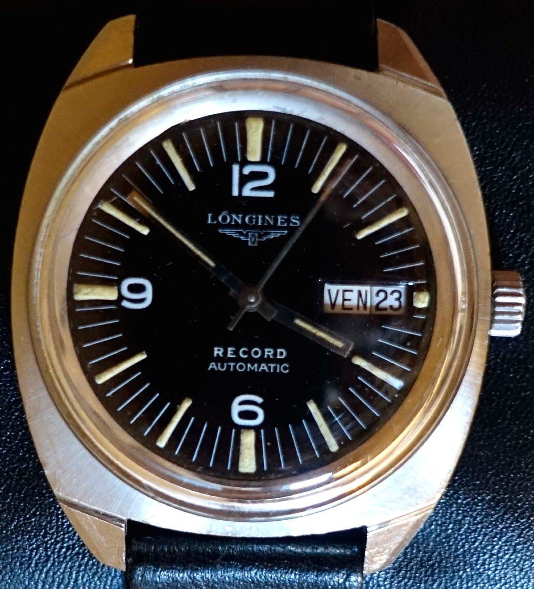 Longines Record 1970 - Automatic - Day Date - Rare Dial - -photo-2