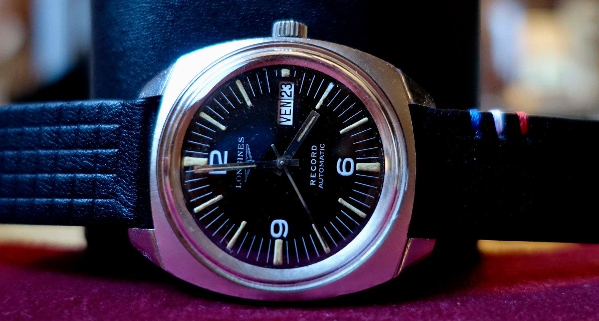 Longines Record 1970 - Automatic - Day Date - Rare Dial - -photo-8