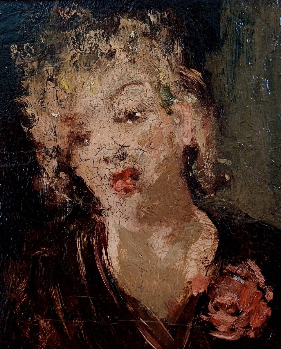 Martin Bollé (1912-1968) - Femme à La Rose 1933 --photo-3