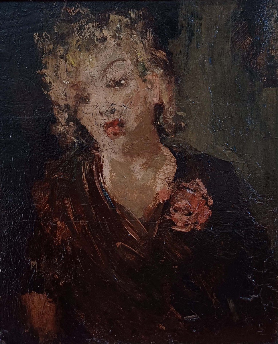 Martin Bollé (1912-1968) - Femme à La Rose 1933 --photo-2