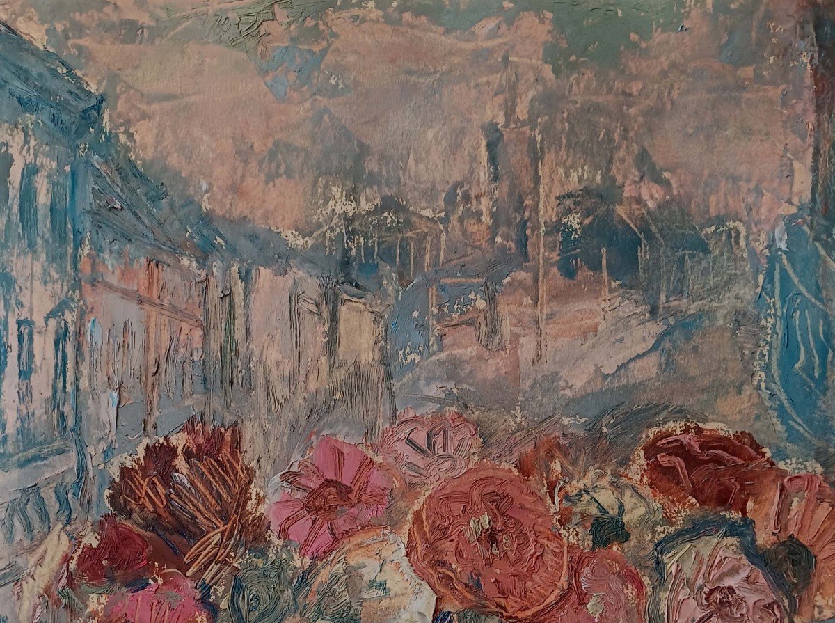 Hubert Malfait (1898-1971) - Fleurs &agrave; la Fen&ecirc;tre 1930 --photo-4