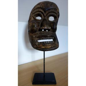 Mask From Nepal - Himalayas - Old - Carved Wood -