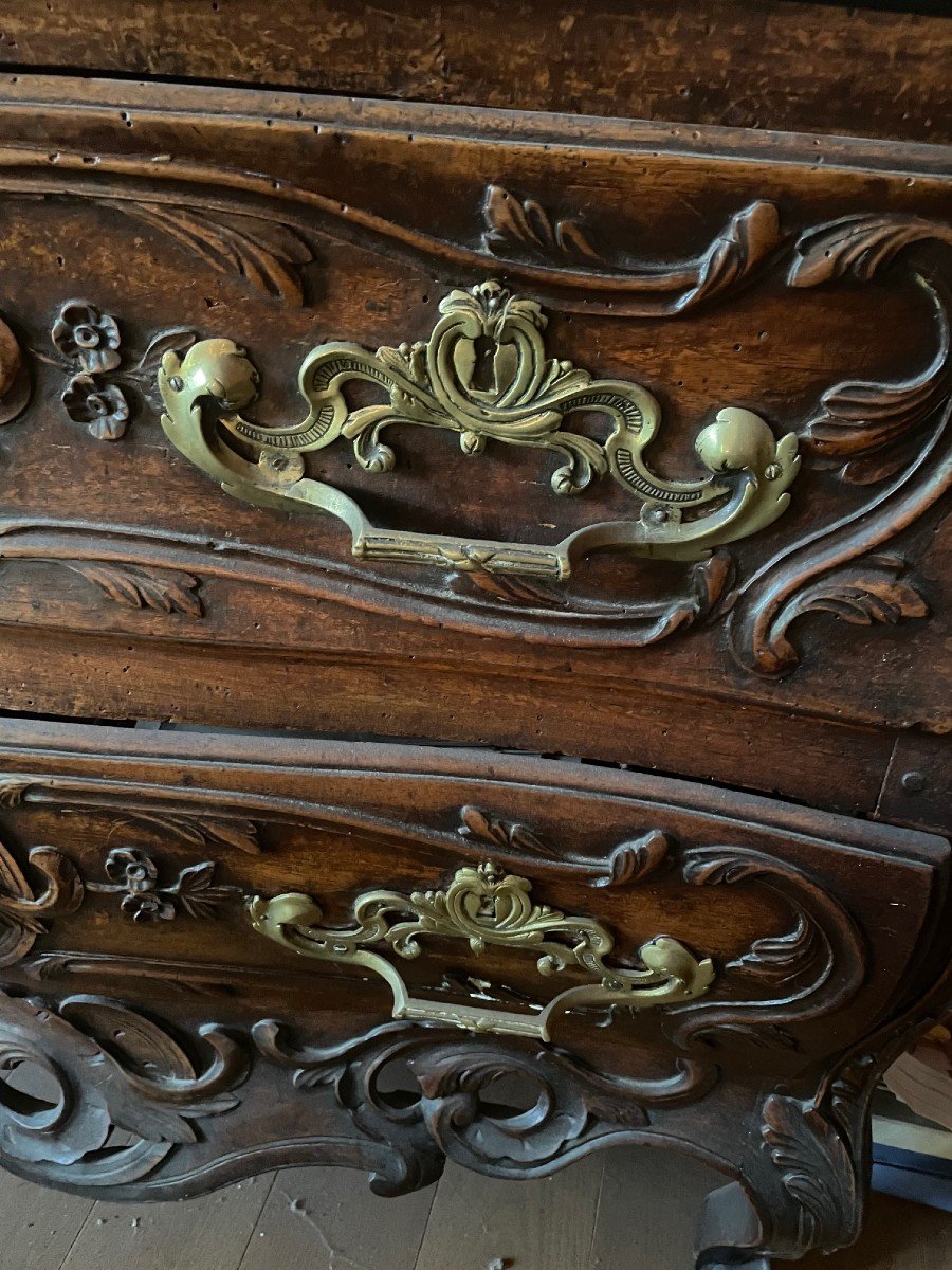 Superbe Et Rare Commode Provençale Nîmoise d'époque Louis XV-photo-4