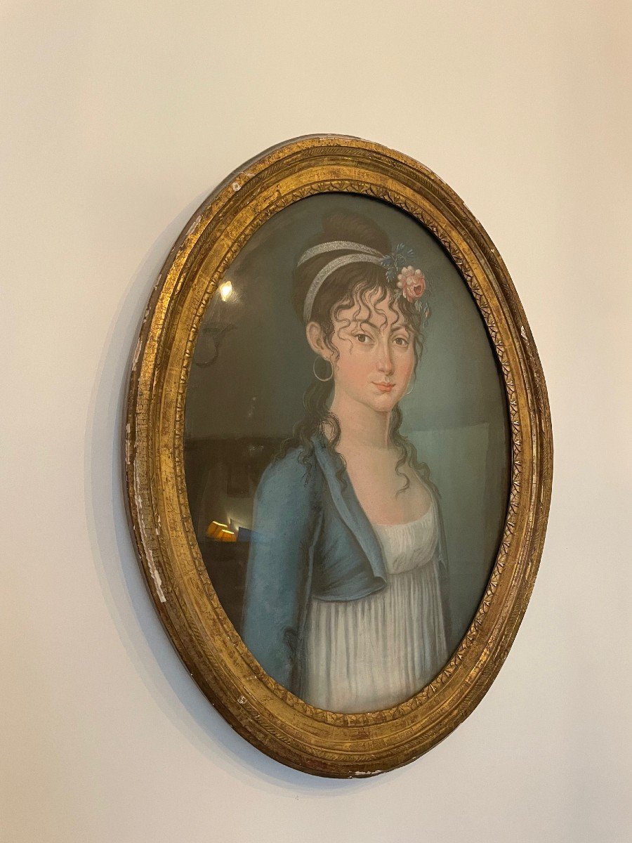 Charming Painting From The Directoire Period - Caroline Bonaparte