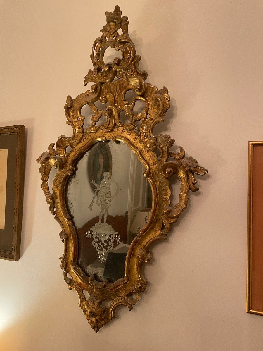 Very Original Venetian Mirror End Of 18th Century At Mercure 