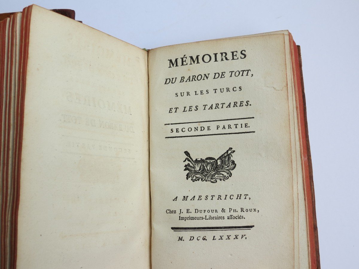 Baron De Tott, Memoirs Of Baron De Tott On The Turks And The Tartars, Maestricht Edition 1785-photo-4