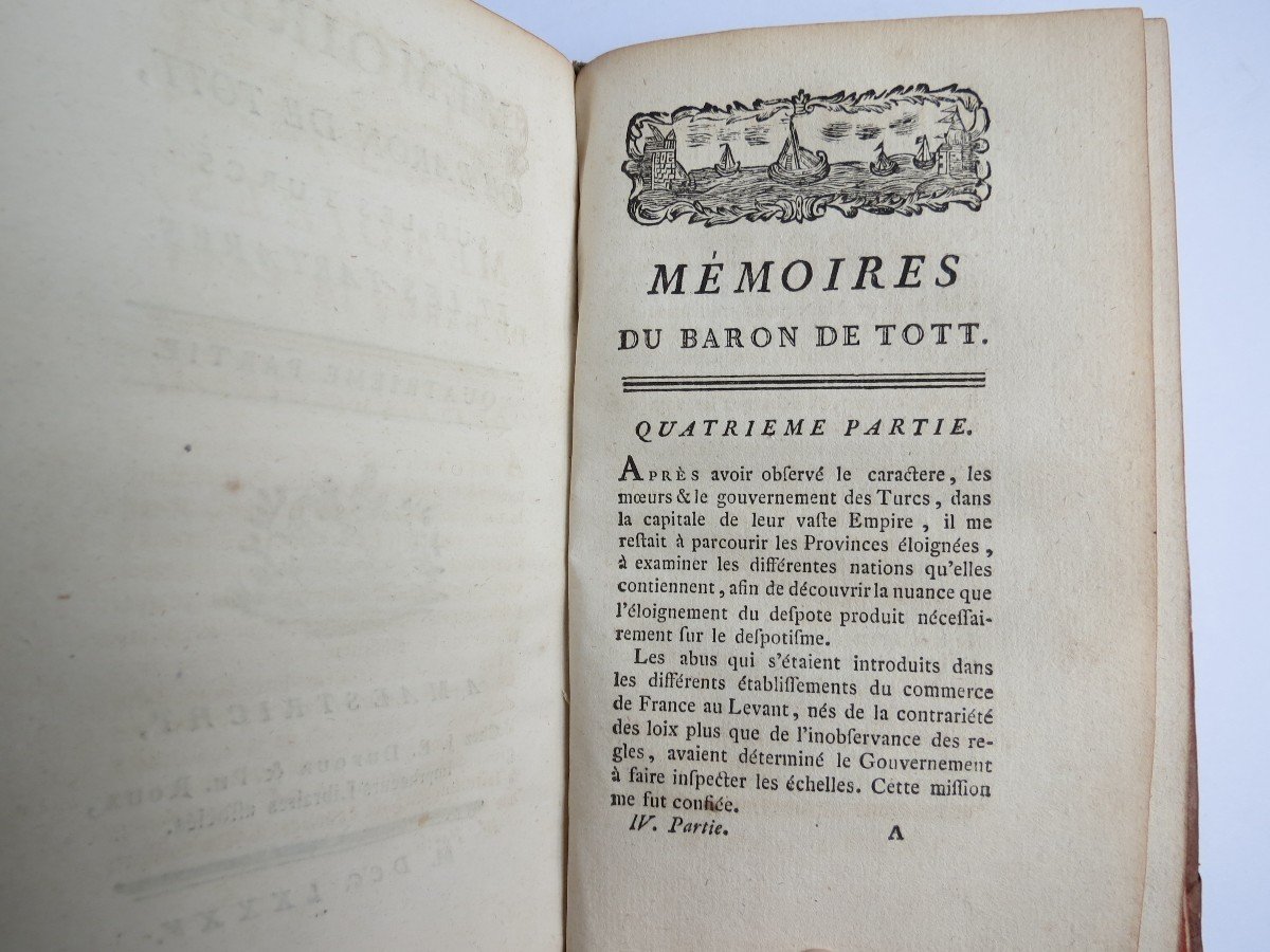 Baron De Tott, Memoirs Of Baron De Tott On The Turks And The Tartars, Maestricht Edition 1785-photo-6