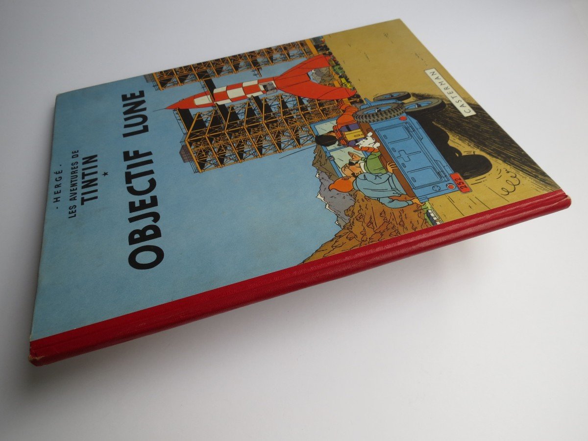 Hergé, Tintin, Destination Moon, Original Belgian Edition 1953, B8 / Near Mint-photo-3