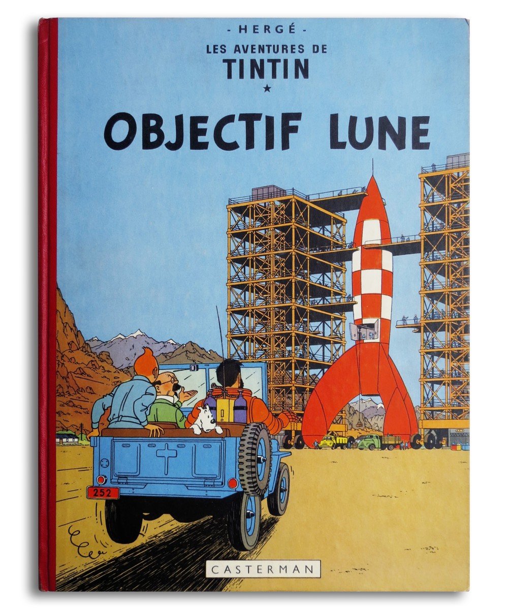 Hergé, Tintin, Destination Moon, Original Belgian Edition 1953, B8 / Near Mint