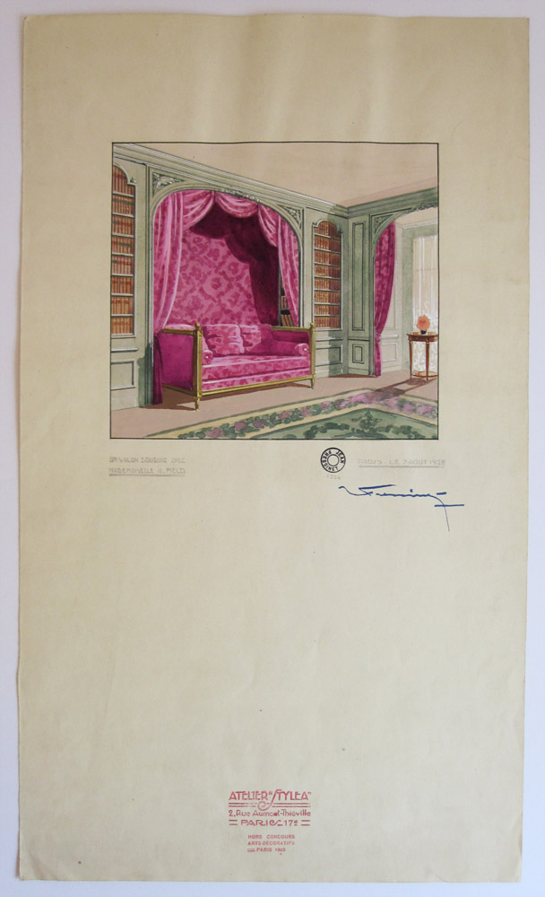 Jean Fressinet, Gouache Watercolor Signed And Dated 1928-photo-4