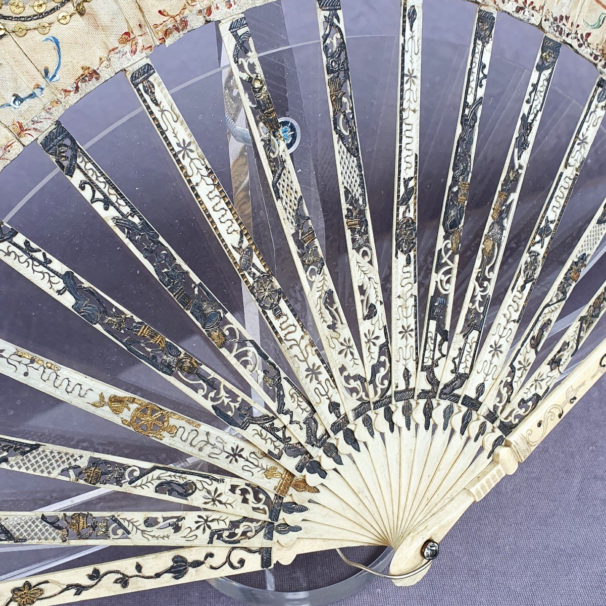 Antique 18 Th Century Fan,  Louis XVI Period Fan, Wedding Fan-photo-4