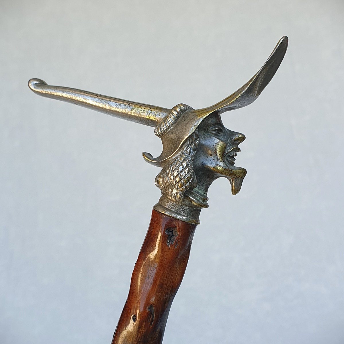 Head-breaking Cane, Robin Hood Bronze Knob, Medlar Shaft