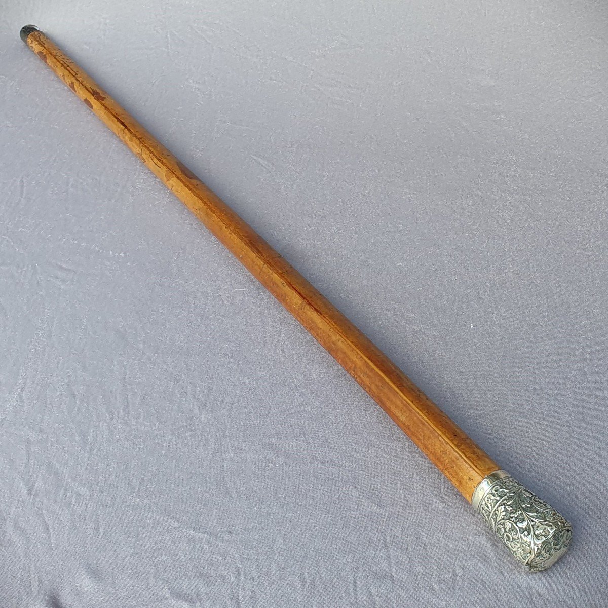 Antique 19th Century Cane, Silver Pommel Called “milord”-photo-4