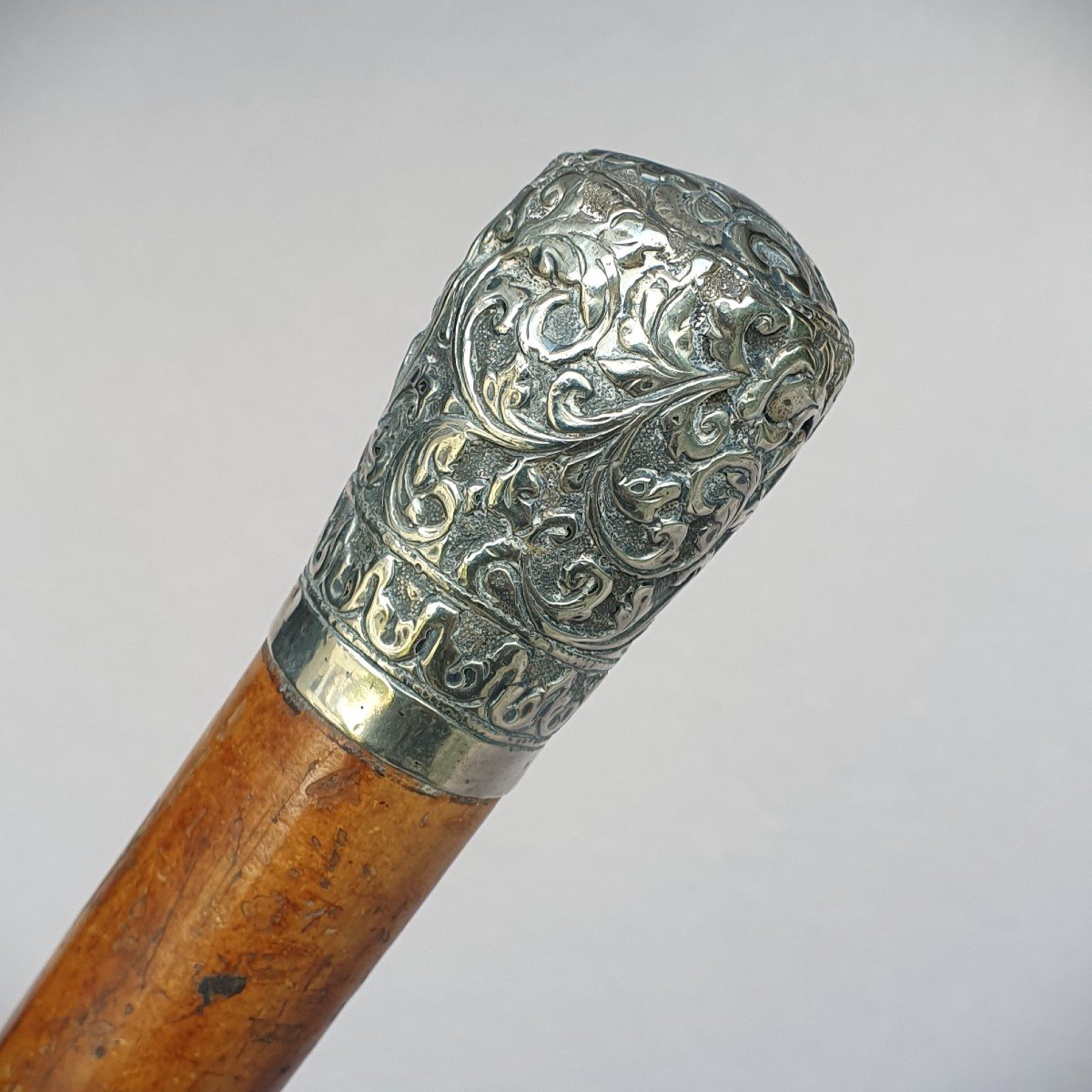 Antique 19th Century Cane, Silver Pommel Called “milord”