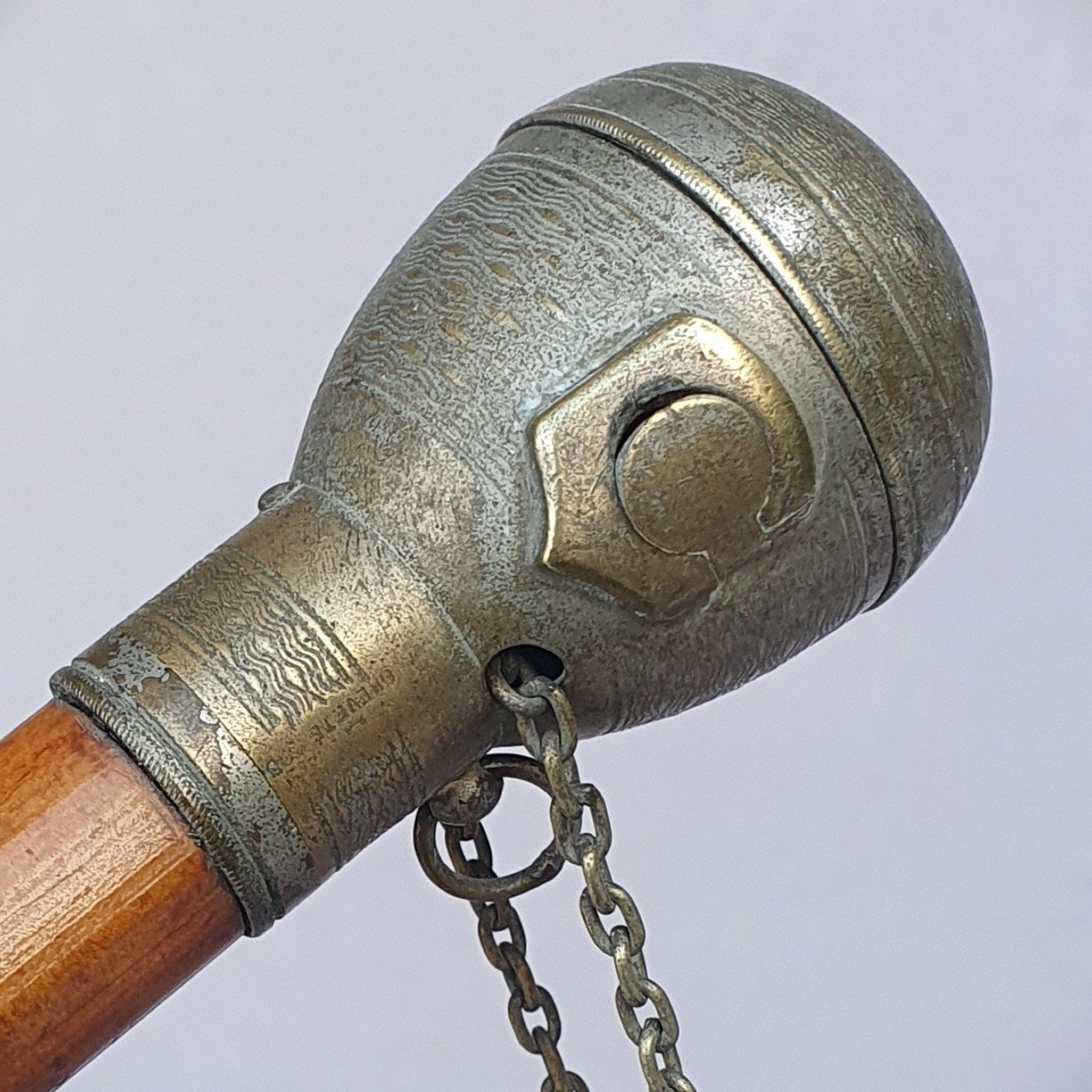 Antique Cane With “tinder Lighter” System-photo-1