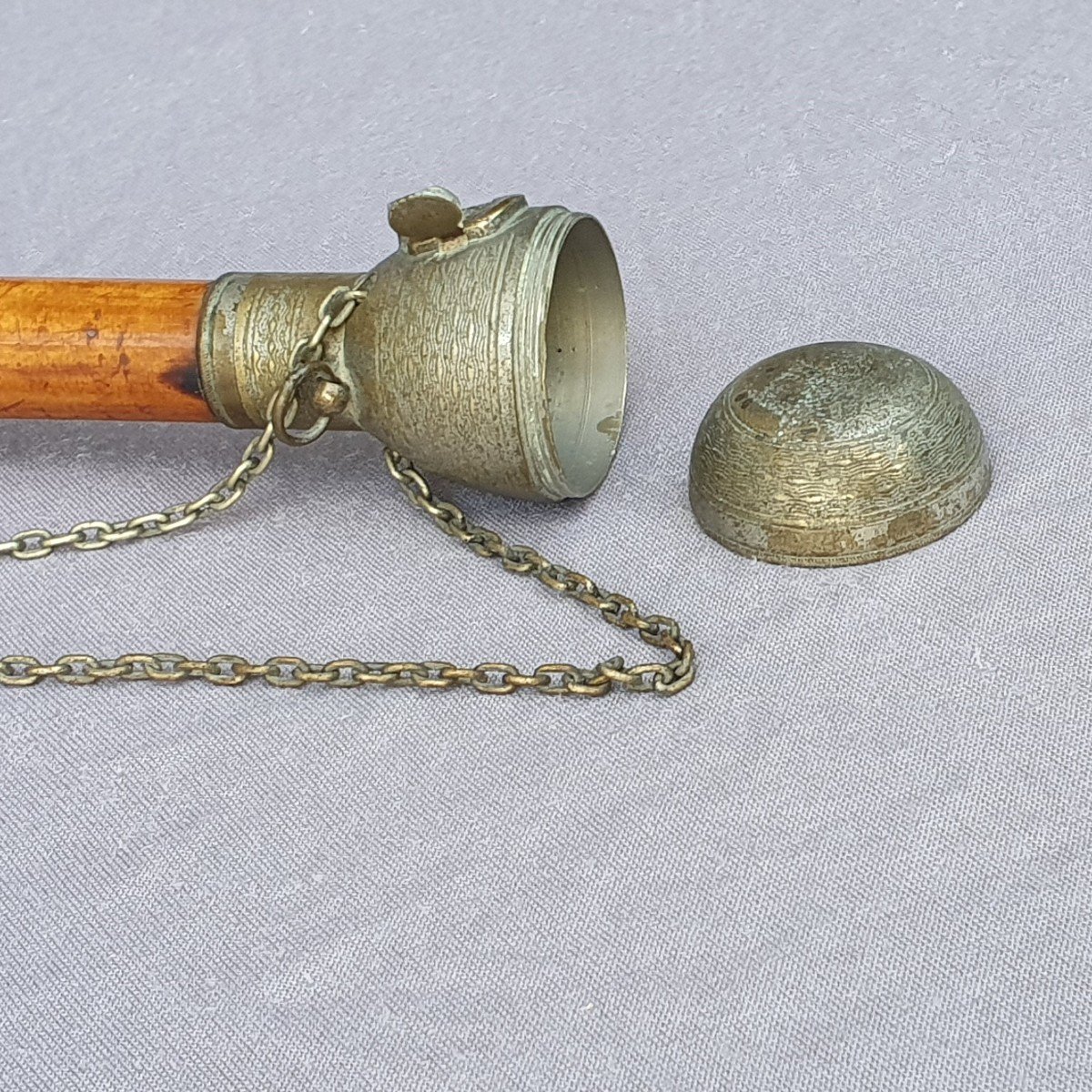 Antique Cane With “tinder Lighter” System-photo-4