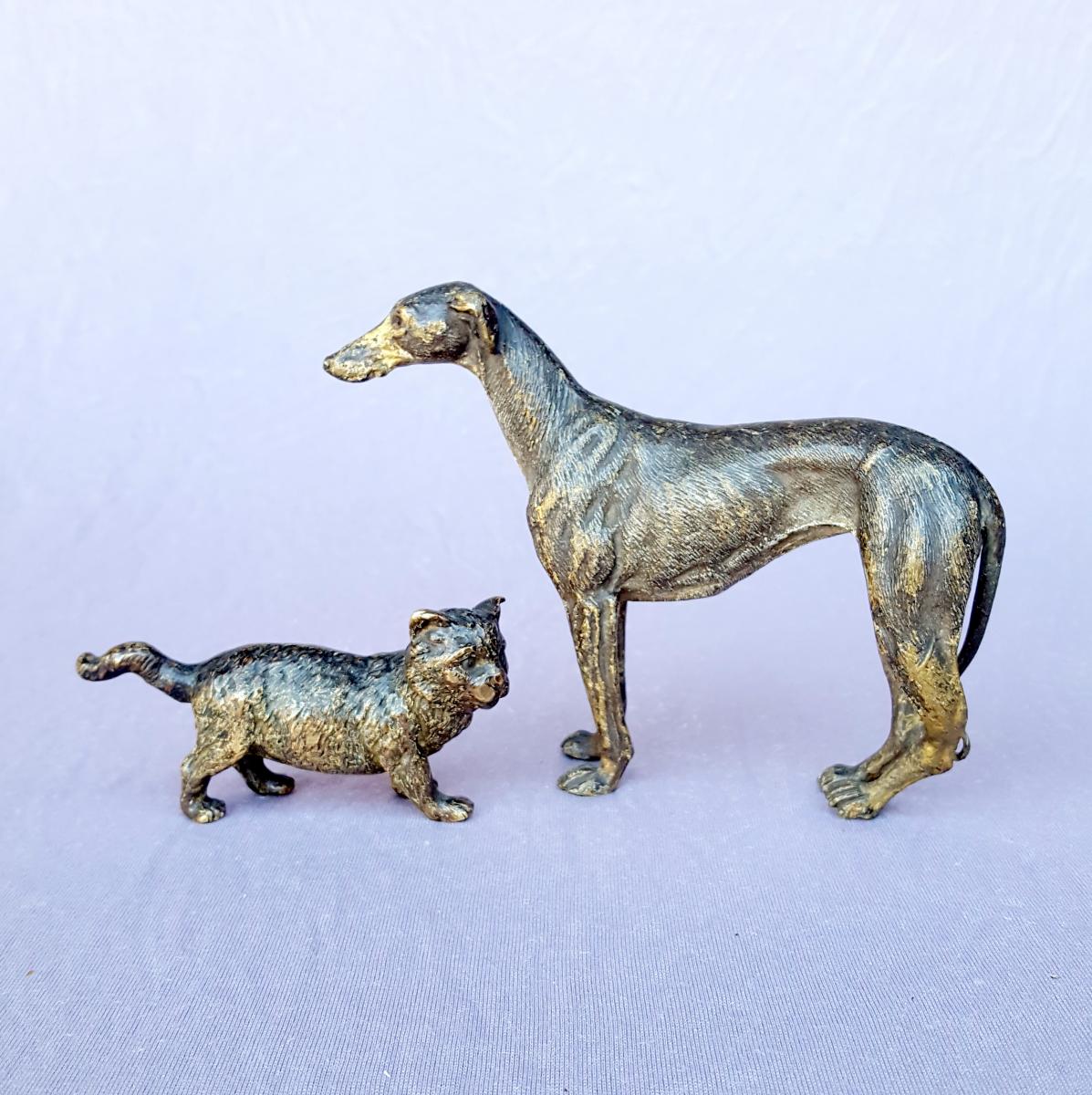 Proantic Vienna Bronze Figurine Greyhound Dog Old Edition   431772 Alb5c54129d58edc 