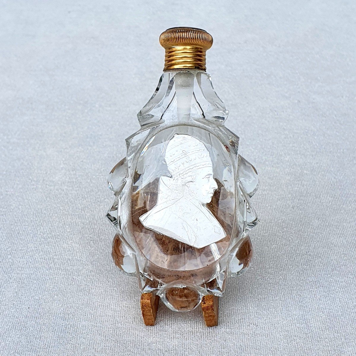 Crystal Scent Bottle, Pope Pie 7, Circa 1810-photo-2