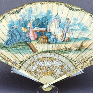 Antique Fan, Early 18th Century, Circa 1720