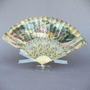 Antique Fan, Louis XVI Period, Gallant Scene