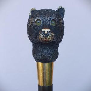 Cat Automatic System Cane With Articulated Eyes And Mouth