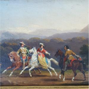 Hippolyte Lecomte  1781-1857 « Départ pour la chasse »