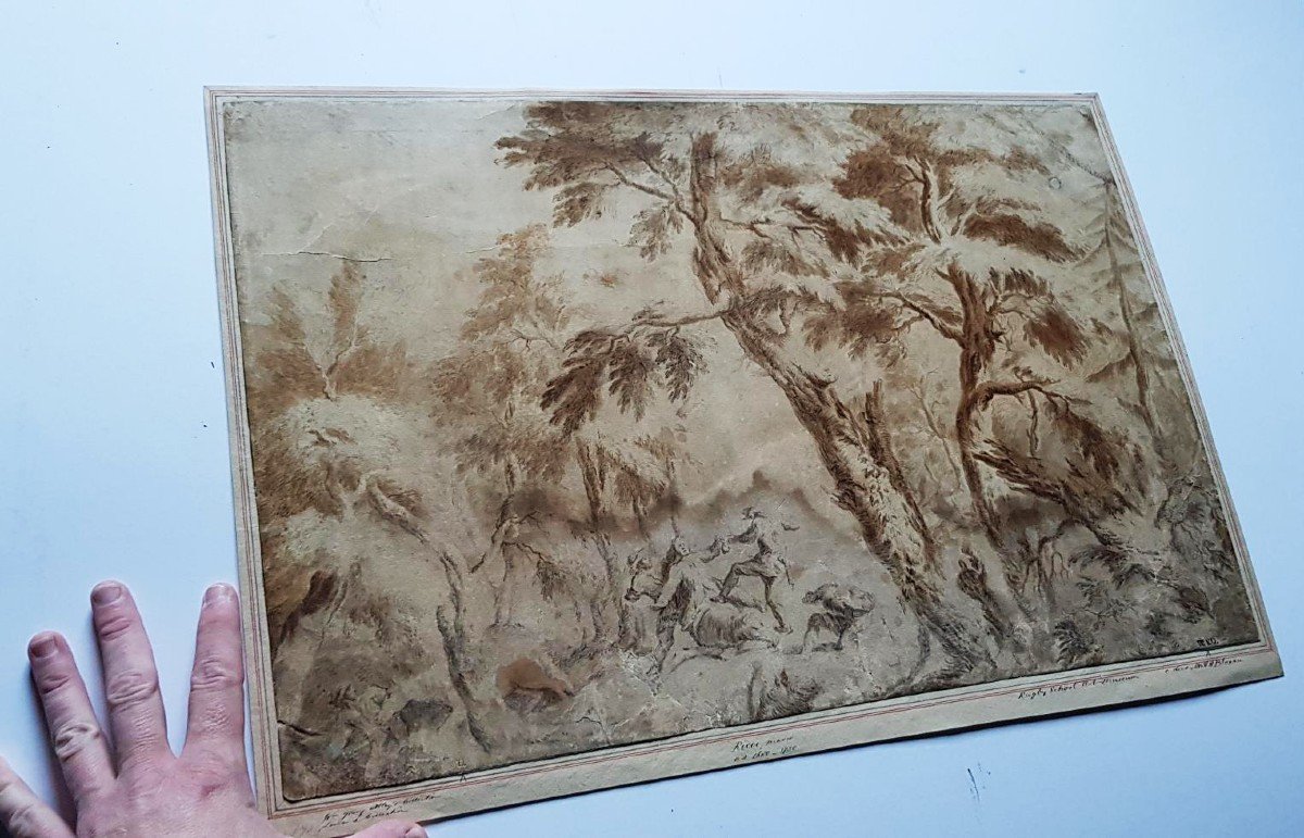 Dessin Ancien XVIIe XVIIIe Attribué à Marco Ricci (1679 - 1729) Provenance Célèbre  -photo-7