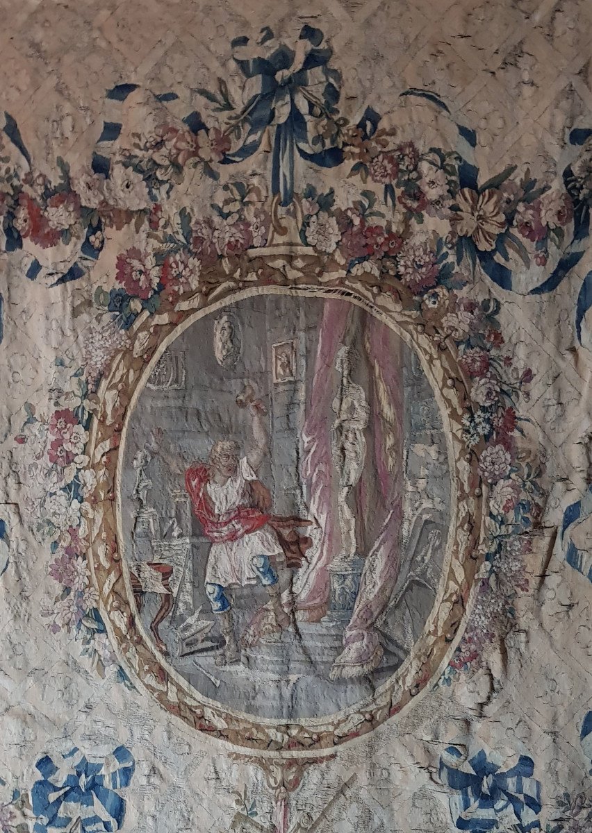 18th Century Beauvais Tapestry With Mythological Scene Of Pygmalion-photo-2