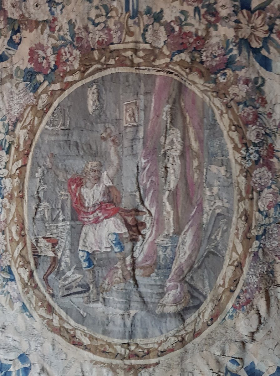 18th Century Beauvais Tapestry With Mythological Scene Of Pygmalion-photo-3