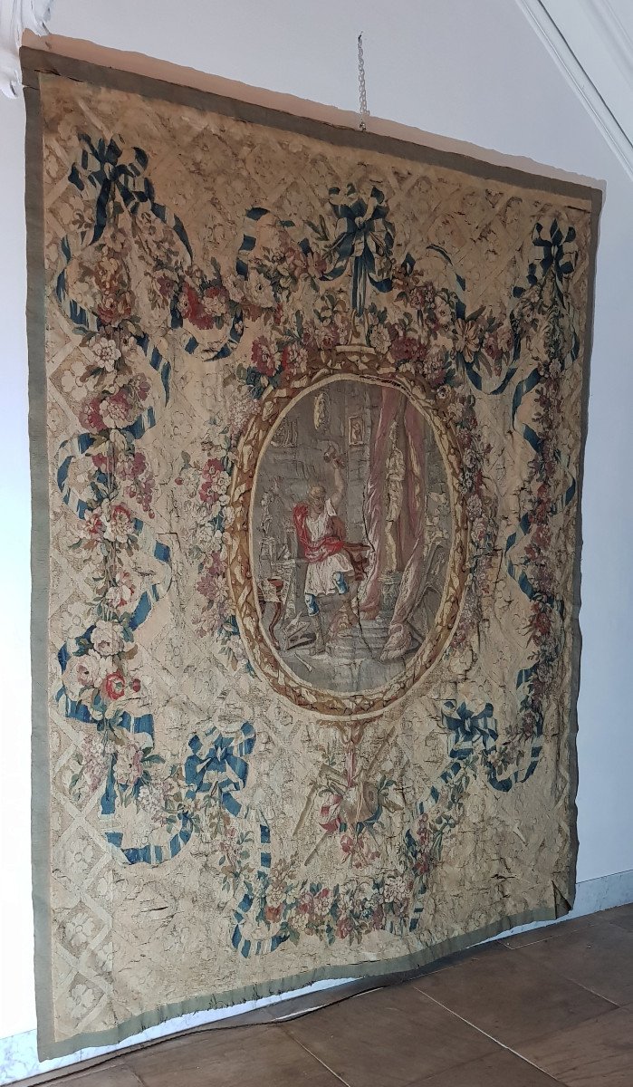 18th Century Beauvais Tapestry With Mythological Scene Of Pygmalion-photo-4