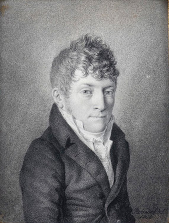 Dessin XIXe Par Albert Christoph Reindel (1784-1853)  Portrait d'Un Jeune Homme Daté 1806-photo-3