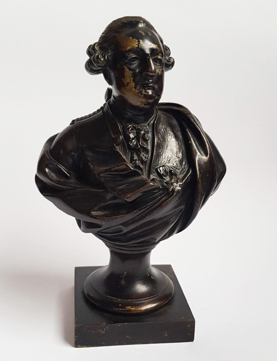 Bronze Bust Of King Louis XVI, Late 18th Or Early 19th Century, Height 21.5 Cm