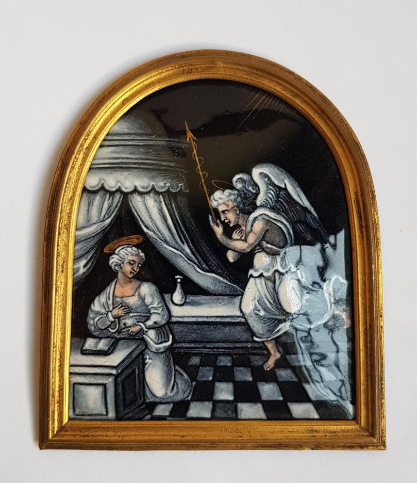 Plaque De Limoges émaillée Et Dorée Grisaille Style Renaissance 19ème Siècle Ou Avant ?