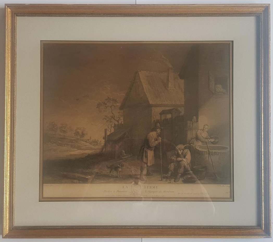 Pair Of Framed 18th Century Engravings After David Teniers II (1610-1690) By Le Bas-photo-3