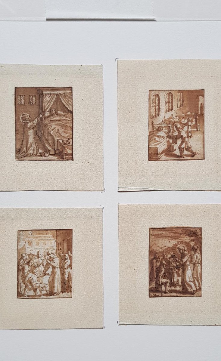 Four 17th Century Old Master Drawings By Pieter De Jode (antwerp 1570 - 1634) -photo-6