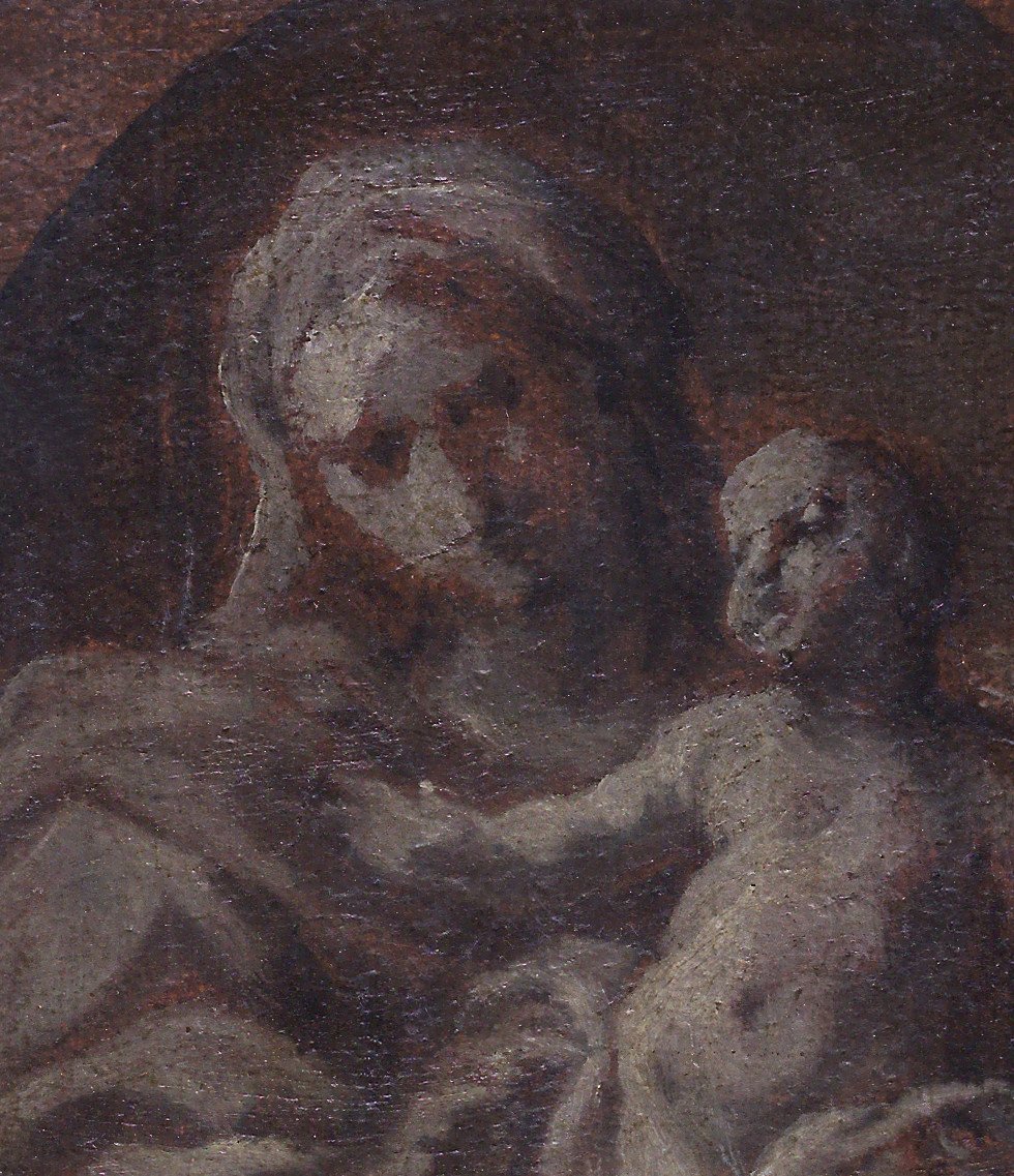 Francesco Narici (Gênes, 1719–1785 Naples)  La Vierge à L’enfant - esquisse à huile-photo-2