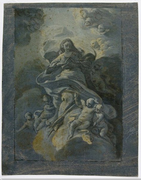 Francesco Narici (Gênes, 1719–1785 Naples)  La Vierge à L’enfant - esquisse à huile-photo-5