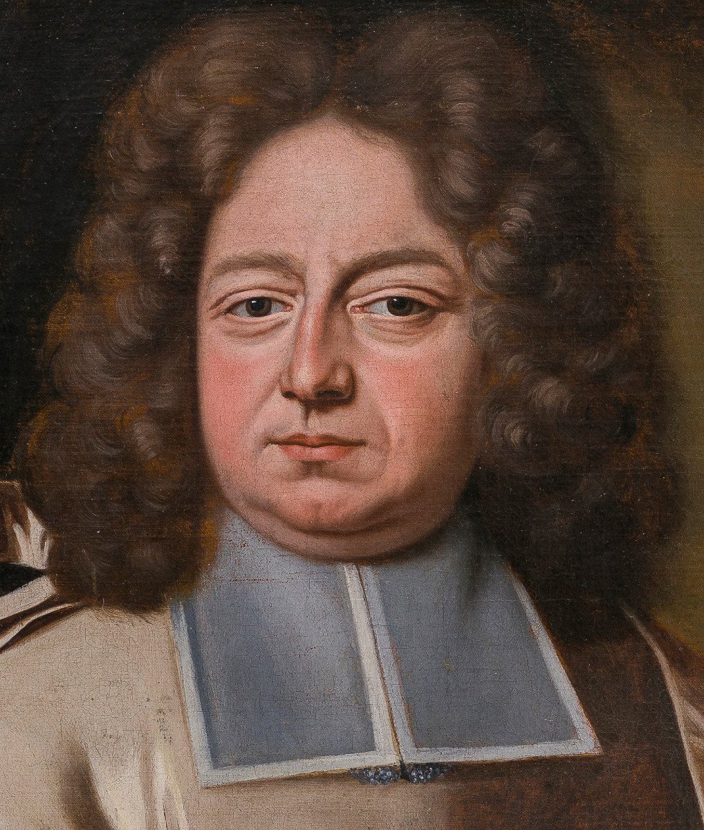 école Hollandaise Du XVIIIe Siècle - Portrait d'Un Gentilhomme, Herman Boerhaave?-photo-4