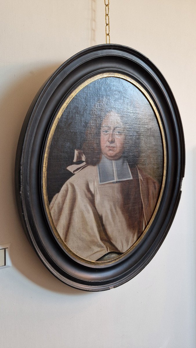 école Hollandaise Du XVIIIe Siècle - Portrait d'Un Gentilhomme, Herman Boerhaave?-photo-2