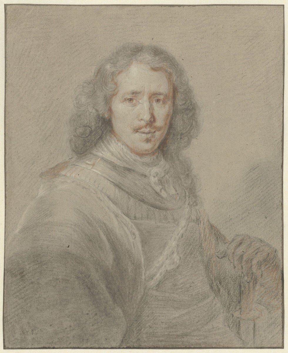 Jan Maurits Quinkhard (1688-1772) Old Master Drawing Portrait Of The Writer Johannes Haverkamp-photo-1