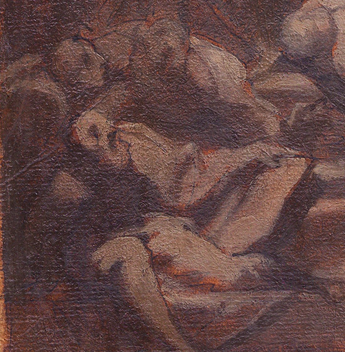 Esquisse A l'Huile Ancien Pietro Sorri (san Gusmè C.1556 - 1622 Sienne)  La Pentecôte  -photo-3