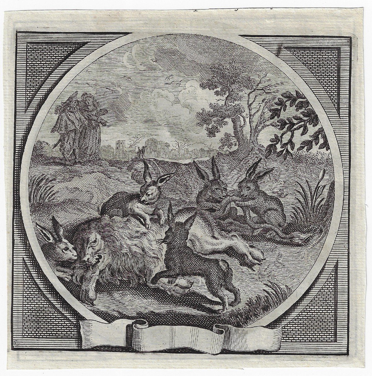 Gravure Du 17e Siècle Par Adriaen Matham (1590-1660) d'Après Adriaen Pietersz Van Der Venne -photo-2