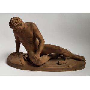 Grand Tour Pale Terracotta Sculpture Dying Gaul Circa 1900