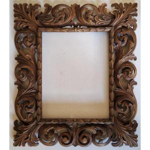 A Superb Baroque Style Carved And Gilded Frame, Sight Size 41.5 X 32.5 Cm, 19th Century?  