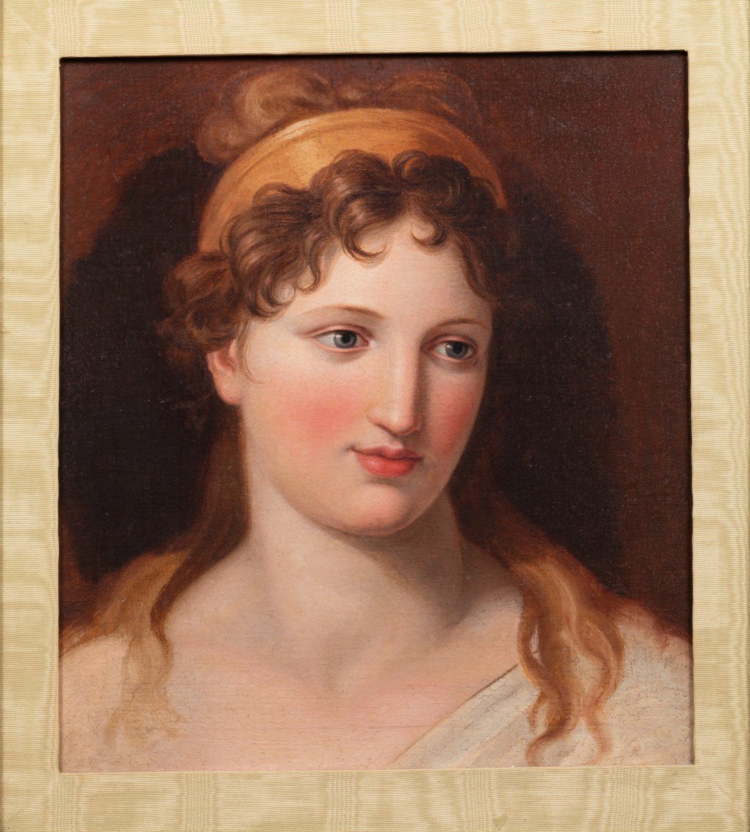 Etude d'Une Tête De Femme - Ecole Italienne XIXème-photo-4